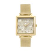 Relógio Condor Feminino Ref: Co2035nhq/4x Retangular Mesh Dourado