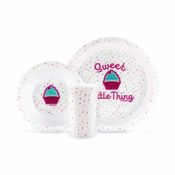 Kit Alimentação para Bebês 3 Pçs Cupcake - Pimpolho