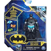 Boneco Batman Bat-Tech 10 Cm Articulado + 3 Acessórios Sunny