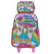 Kit Mochila Infantil Com Lancheira Unicórnio Rosa  - Luxcel