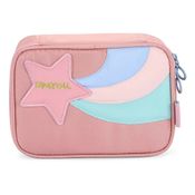 Estojo Escolar Juvenil Rosa Estrela Cadente -  Luxcel