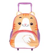 Mochila Infantil Reforçada com Rodinha Gatinho 14 Litros