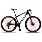 Bicicleta Aro 29 Freio A Disco 24 Velocidades Alavanca Suspensão Cor: Laranja Tam: 15"