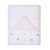 Toalha De Banho Infantil Com Capuz Libélula Rosa 90x75Cm