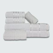 Jogo de Toalha Banho Gigante 6 Peças Egito 100% Algodão Branco