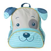 Mochila Escolar Cachorro Azul Alças Reforçadas com Bolsos