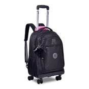 MOCHILA DE CARRINHO REBECCA BONBON PRETO 19" RB24529