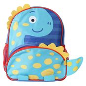 Mochila Infantil Temática Dinossauro Azul com Alça Reforçada