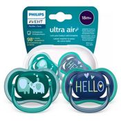 CHUPETA ULTRA AIR DUPLA ELEFANTE HELLO 18M+ - PHILIPS AVENT