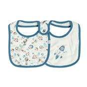 Kit Com 2 Babadores Bebê Menino Espacial Azul - Hug