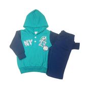 Conjunto Moletom Bebê Menino Verde Tamanho M - Brandili