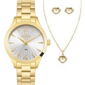 Relógio Condor Feminino Ref: Co2035nic/k4k Dourado + Semijóia