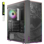 Gabinete Gamer Aerocool Skribble Preto Rgb Lateral Vidro