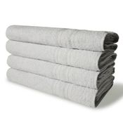 Kit com 4 Toalhas de Banho 430g/m² Grande Grossa 80x150cm Lisboa Branco