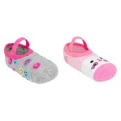 Kit Meia Sapatilha Bebê Rosa 2 pares Tam.26 a 30 - Pimpolho