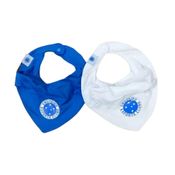 Kit Babador Bandana Cruzeiro Azul e Branco Oficial