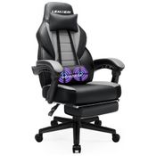 LEMBERI Cadeira Gamer Ergonômica Ajustável com Apoio para os Pés, Preta