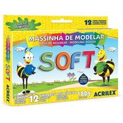 MASSA DE MODELAR SOFT 12 CORES 180G ACRILEX