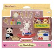 Sylvanian Families Caixa Brinquedos Bebe Coelho Neve E Panda