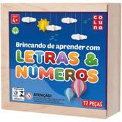 Brincando de Aprender com Letras e Números - Caixa de Madeira - Pais & Filhos