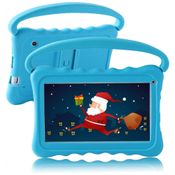 Tablet Infantil 7 Android com Controle de Pais, Netflix, WiFi e Câmera Dupla, 32 GB, UJoyFeel, Azul