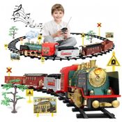 Conjunto de Trem Trenzinho Elétrico, MINI TUDOU 3103A, Vermelho
