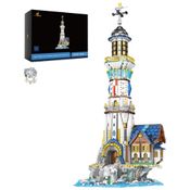 Kit de Construção Farol Medieval com 3228 Peças, JMBricklayer, Branco