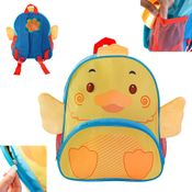 Mochila Infantil Alças de Costas Reforçada Patinho 16L