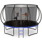 Cama Elástica Reforçada até 204 kg, Tamanho 4,26 Metros, Zevemomo, Azul