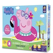 Quebra Cabeça Gigante 24 peças - Peppa Pig Na Praia - Mimo
