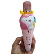 Microfone De Unicórnio Bluetoth Eletro Mex Rosa - SP EL-501