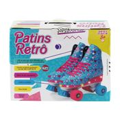 33 Azul Patins Retro 4 Rodas Com Led - BBR TOYS R2949