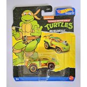 Embalagem danificada Hot Wheels Character Cars - Michelangelo Tartarugas Ninjas