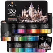 Lápis de Cor Profissional 120 Cores, CASTLE ART SUPPLIES