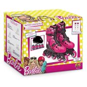 Patins Ajustável Barbie M2 33/36 Com Acessórios Fun F0010-8