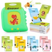Beefox Flash Card em Inglês Educativo 224 Palavras para Crianças a Partir de 2 Anos Verde