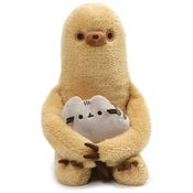 GUND 4061309 Pelúcia Bicho Preguiça e Pusheen 33 para Crianças Maiores de 1 Ano, Marrom e Branco