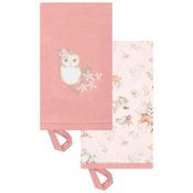 Kit Com 2 Babinhas Hug Floresta Magia Rosa