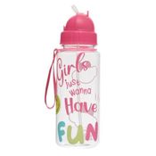 Garrafa Com Canudo Pacific Lilica Lov It Have Fun Rosa