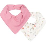 Kit Com 2 Babadores Hug Bandana Blossom Rosa Blush