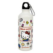 Garrafa De Alumínio 500ml com Mosquetão Hello Kitty - Zona Criativa