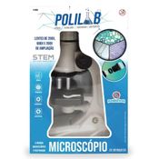 Brinquedo Microscópio Polilab Stem Lentes até 1200X - Polibrinq