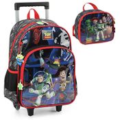 Kit Mochila de Rodinhas Lancheira Luxcel Toy Story Preto