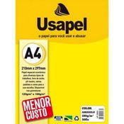 PAPEL DESENHO A4 180G 50FLS AMARELO COLORSET USAPEL