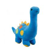 Dinossauro Pelúcia Azul Bolinhas Coloridos 26cm