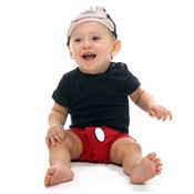 Body Macaquinho Bebe Mickey- Tamanho GG (de 9 a 12 meses) - 920274- Sulamericana