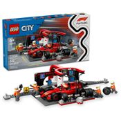 LEGO - City Formula 1 - Pit Stop e Equipe de Box de F1 com Carro da Ferrari - 60443