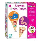 Jogo Educativo Aprendizado Sorvete das Rimas em Madeira Nig