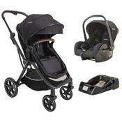 CARRINHO DE BEBE NOMAD PRETO + BEBE CONFORTO CASULO (415NPP) + BASE - KIDDO7896895355256