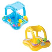 Bóia Inflável - Baby Bote Kiddie com Cobertura - Modelos Sortidos  - Intex